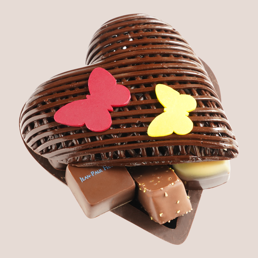 Coeur dentelle chocolat fête des mères